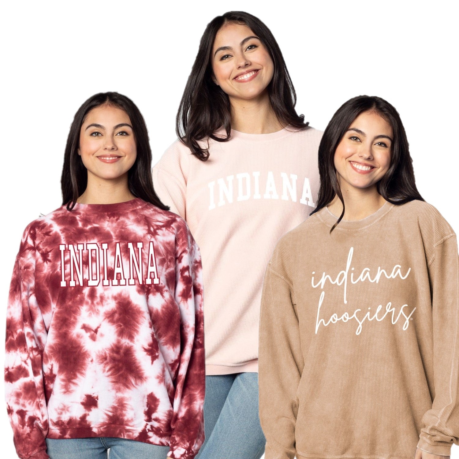 NCAA Indiana Hoosiers Women's Corded Crew Pullover – Crimson, Small – Officially Licensed Vintage Pullover - View #2