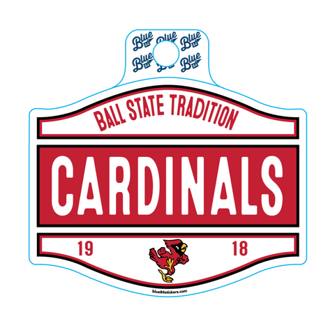 BSU Cardinals Dancin Charlie Blue 84 Decal