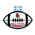 BSU Cardinals Blue 84 Football Decal