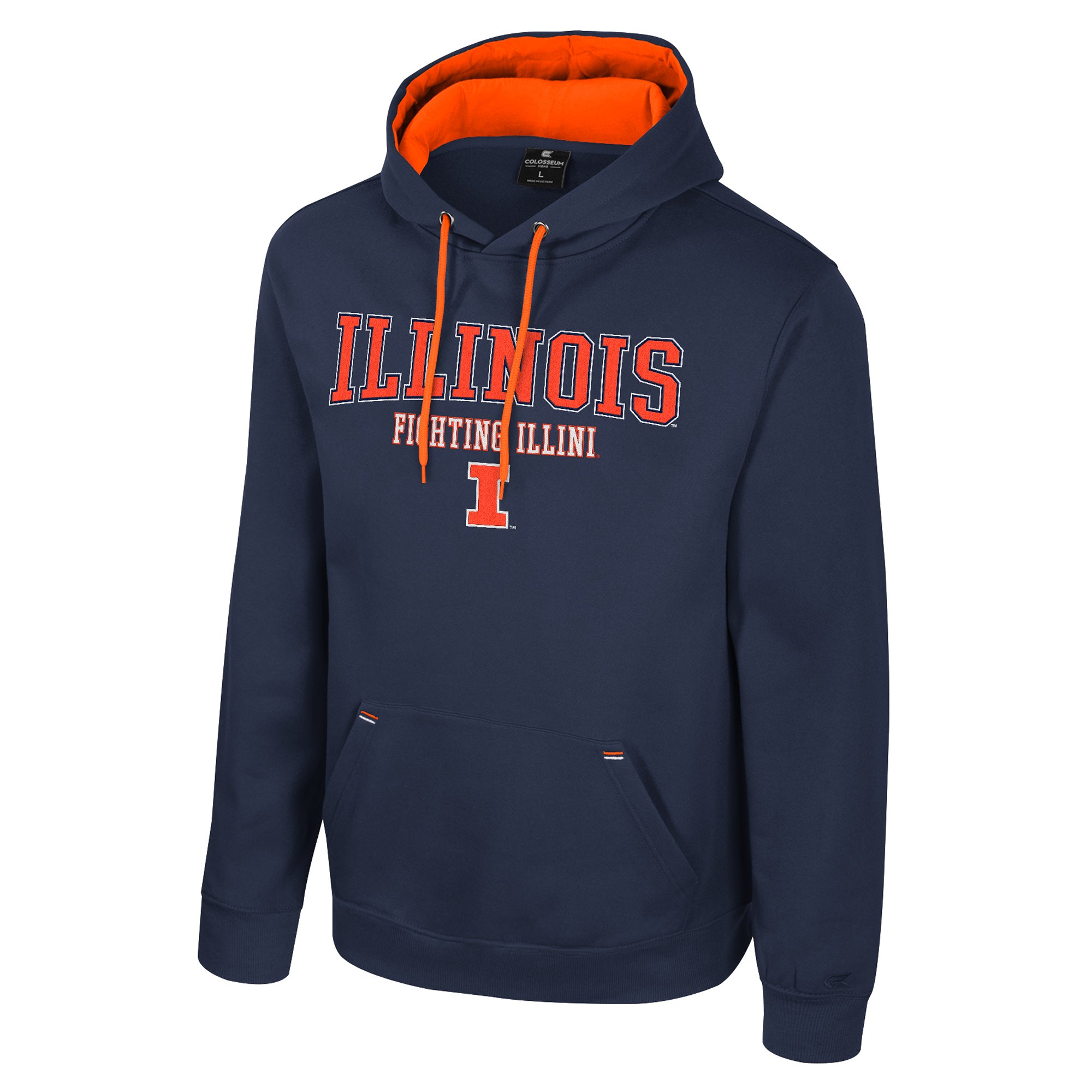 Illinois Hoodie Men's Navy/Orange Fighting Illini – Gameday Spirit