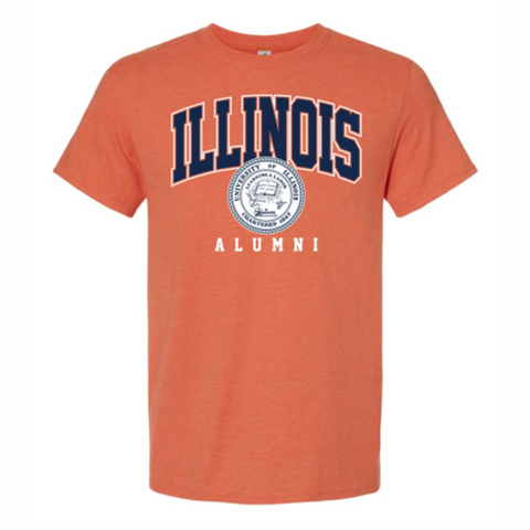 Illinois Fighting Illini Orange Alumni Seal Short-Sleeve T-Shirt