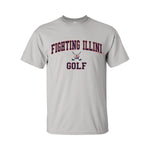 Illinois Fighting Illini Grey Golf T-Shirt