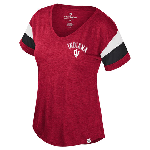 Indiana Hoosiers Women's Heather Red V-Neck T-Shirt