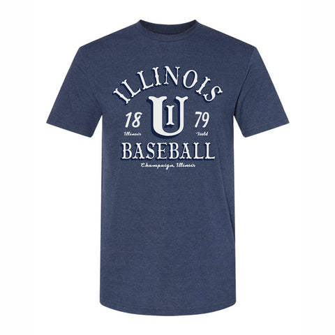 Illinois Fighting Illini Men's Baseball Retro Logo T-Shirt