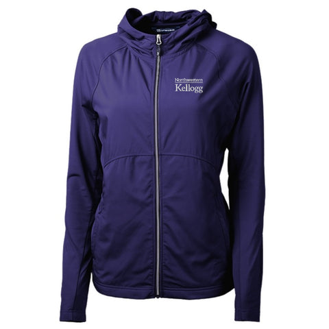 Northwestern Wildcats Women's Cutter &amp; Buck Kellogg Adapt Eco Knit Full-Zip Purple Jacket