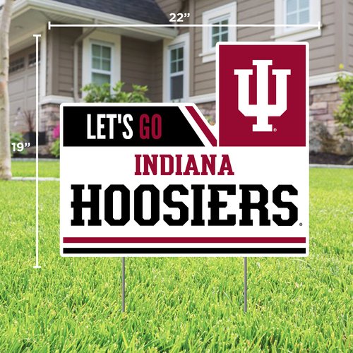 Go Indiana. Sign LET'S GO INDIANA HOOSIER LAWN SIGN – Gameday Spirit Fanstore