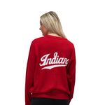 Indiana Hoosiers Women's Crimson Cardigan Sweater
