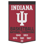 Indiana Hoosiers Wool Basketball Championship History 24" x 38" Banner