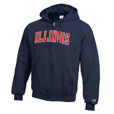 Illinois Fighting Illini Champion Full Zip Powerblend Hood
