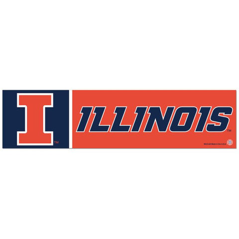 ILLINOIS FIGHTING ILLINI BUMPER STRIP 3" X 12"