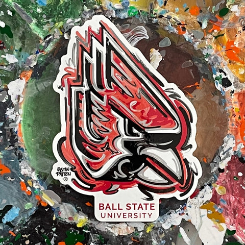 Ball State Cardinals Storm Striker Vinyl Sticker