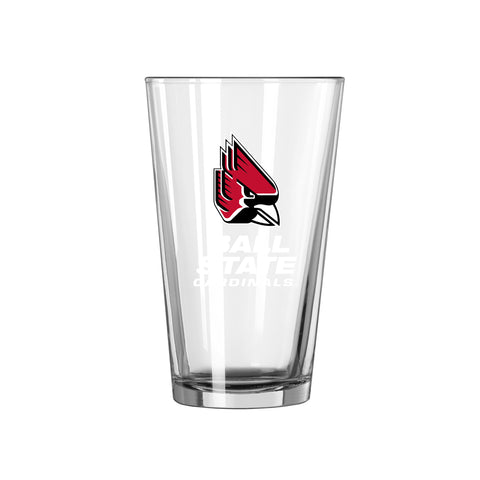 BSU Cardinals 16oz Primary Pint Glass
