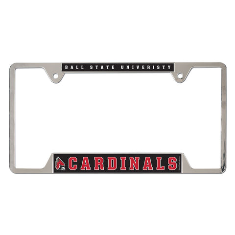 BSU Cardinals 3-Colored Metal License Plate Frame