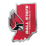 BSU Cardinals Acrylic Auto Indiana Decal
