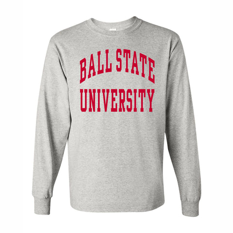 BSU Cardinals Men's Arch Logo Long-Sleeve T-Shirt