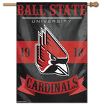 BSU Cardinals Black 1918 Vertical Flag