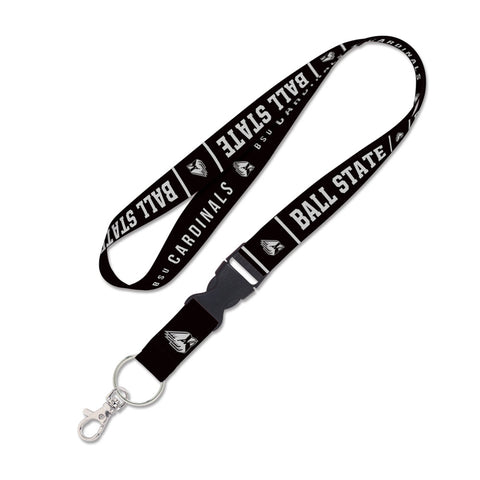 BSU Cardinals Black &amp; White Lanyard