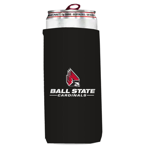 BSU Cardinals Black Slim Can Coozie