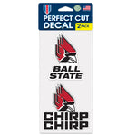 BSU Cardinals Decals 2-Pack Chirp Chirp