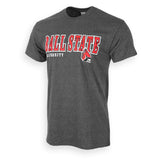 BSU Cardinals Men's Grey Monogram T-Shirt