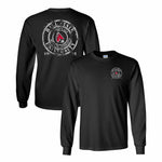 BSU Cardinals Long Sleeve T-shirt, Splatter Black