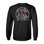 BSU Cardinals Long Sleeve T-shirt, Splatter Black