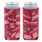 BSU Cardinals Scatter Pattern Slim Can Cooler