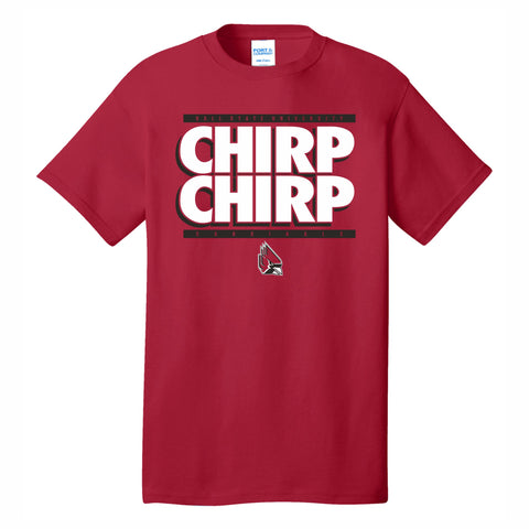 BSU Cardinals Men's Red Chirp Chirp T-Shirt