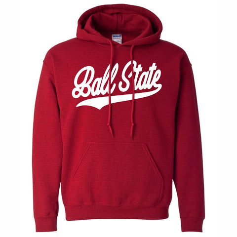 BSU Cardinals Men's Red Script Hoodie