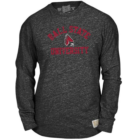 BSU Cardinals Retro Brand Ball State University Arch Long-Sleeve Tee