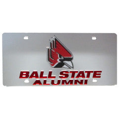 BSU Cardinals Silver Mirror Alumni License Plate