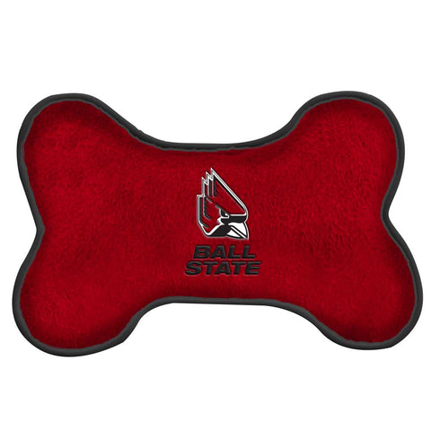 BSU Cardinals Squeaky Bone Dog Toy