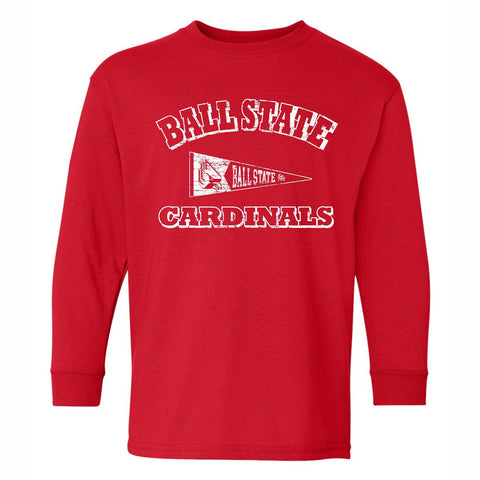BSU Cardinals Youth Pennant Long-Sleeve Tee