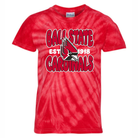 BSU Cardinals Youth Retro Tie Dye Tee
