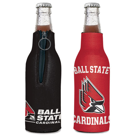 BSU Cardinals Zippered Bottle Coozie
