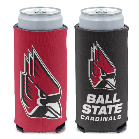 BSU Cardinals Slim 2-Sided Can Cooler