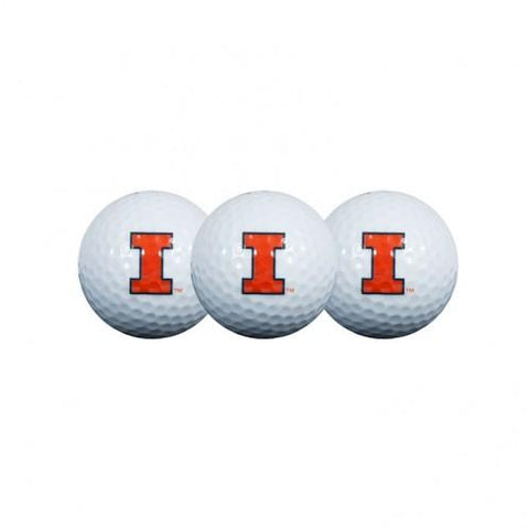 Illinois Fighting Illini Golf Ball 3-pack