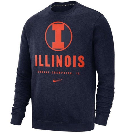 Illinois Fighting Illini Nike Men's Vault Fleece Club Crew – Gameday ...