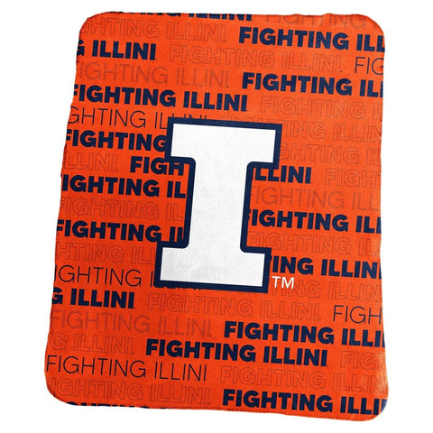 Illinois Fighting Illini Classic Fleece Throw Blanket