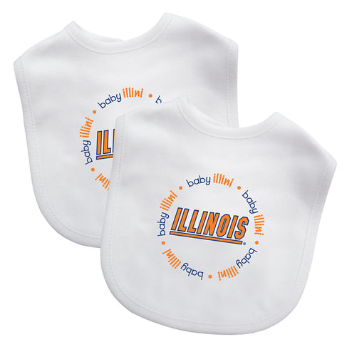 Illinois Fighting Illini 2 Pack Baby Bibs