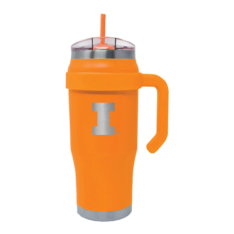 Illinois Fighting Illini 32oz Stainless Double Wall Tumbler- Orange