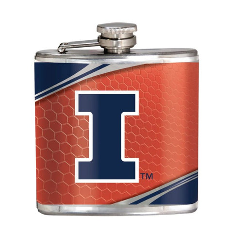 Illinois Fighting Illini 6 oz. Stainless Steel Flask