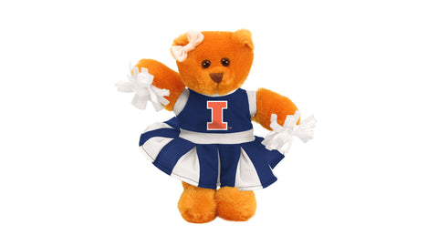 Illinois Fighting Illini 8" Cheerleader Bear