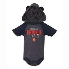 Illinois Fighting Illini Born Fan Hooded Onesie