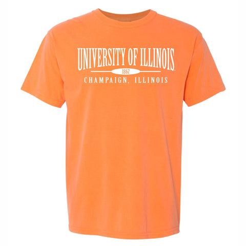Illinois Fighting Illini Champaign 1867 Melon Short-Sleeve T-Shirt