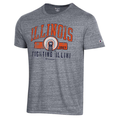 Illinois Fighting Illini Champion Chief Gunsmoke Triblend Tee