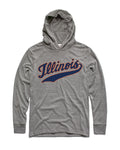 Illinois Fighting Illini Charlie Hustle Vintage Script Hoodie Tee