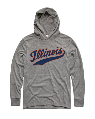 Illinois Fighting Illini Charlie Hustle Vintage Script Hoodie Tee