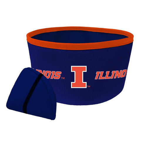 Illinois Fighting Illini Collapsible Pet Bowl