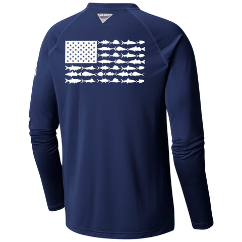 Illinois Fighting Illini Columbia PFG Long Sleeve Tackle T-Shirt